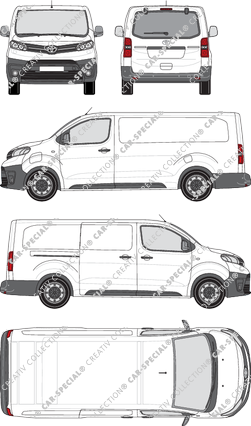 Toyota Proace Electric, furgón, largo (L2), ventana de parte trasera, Rear Flap, 1 Sliding Door (2021)