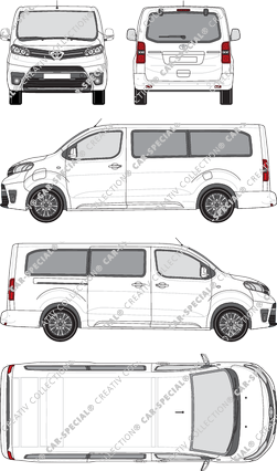 Toyota Proace Electric Verso, Verso, largo (L2), Rear Flap, 1 Sliding Door (2021)