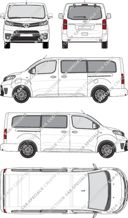 Toyota Proace Electric Verso, Verso, largo (L2), Rear Flap, 2 Sliding Doors (2021)