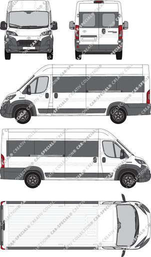 Toyoa Proace Max, minibus, L4H2, Rear Wing Doors, 2 Sliding Doors (2024)