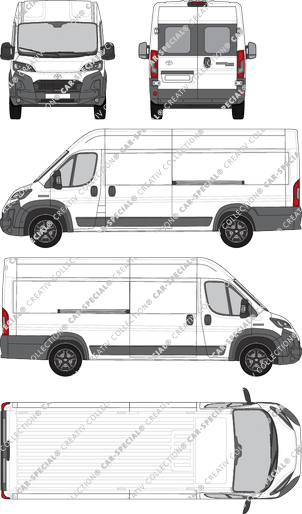 Toyoa Proace Max, van/transporter, L4H2, rear window, Rear Wing Doors, 2 Sliding Doors (2024)