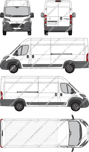 Toyoa Proace Max, van/transporter, L4H2, Rear Wing Doors, 1 Sliding Door (2024)