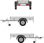 Humbaur Serie 1000 HU Einachs-Anhänger, Tieflader, Starttrailer,  (2013)