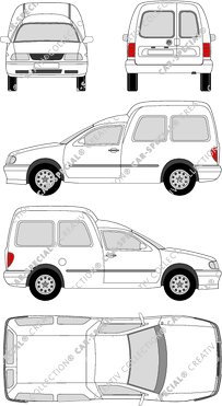 Volkswagen Caddy fourgon, 1995–2003 (VW_004)