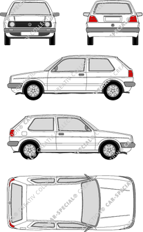 Volkswagen Golf Hayon, 1983–1992 (VW_010)