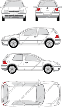 Volkswagen Golf Hayon, 1997–2003 (VW_016)