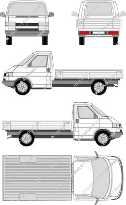 Volkswagen Transporter low-loading platform, 1990–2003 (VW_092)
