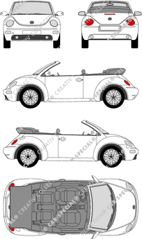 Volkswagen Beetle, cabriolet, 2 Doors (2003)