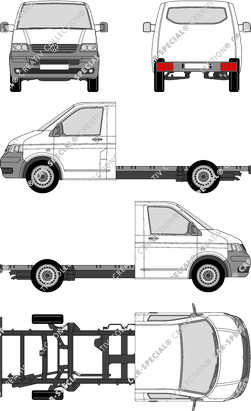 Volkswagen Transporter Châssis pour superstructures, 2003–2009 (VW_126)