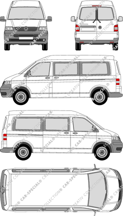 Volkswagen Transporter minibus, 2003–2009 (VW_146)