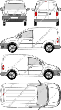 Volkswagen Caddy, Kastenwagen, Rear Wing Doors (2004)