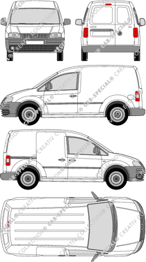 Volkswagen Caddy van/transporter, 2004–2010 (VW_158)