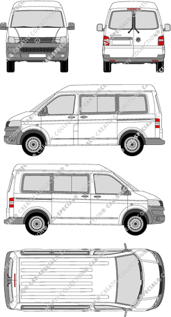 Volkswagen Transporter minibus, 2009–2015 (VW_284)