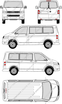 Volkswagen Transporter minibus, 2009–2015 (VW_301)