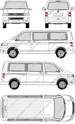 Volkswagen Transporter minibus, 2009–2015 (VW_304)