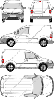 Volkswagen Caddy, Kastenwagen, Rear Wing Doors (2010)