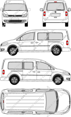Volkswagen Caddy van/transporter, 2010–2015 (VW_355)