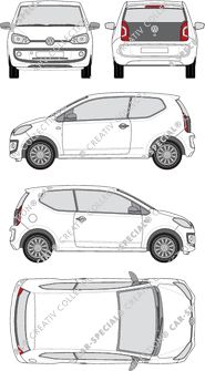 Volkswagen up! Hatchback, 2011–2016 (VW_400)
