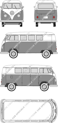 Volkswagen Transporter, T1, microbús (1965)