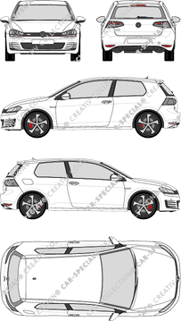 Volkswagen Golf Hayon, 2013–2017 (VW_420)