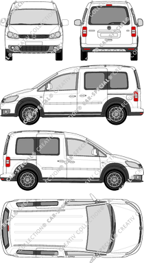 Volkswagen Caddy Cross, Cross, Hochdachkombi, Rear Flap, 2 Sliding Doors (2013)