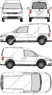 Volkswagen Caddy van/transporter, 2013–2015 (VW_428)