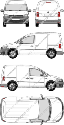 Volkswagen Caddy fourgon, 2015–2020 (VW_455)