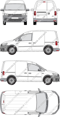 Volkswagen Caddy van/transporter, 2015–2020 (VW_556)