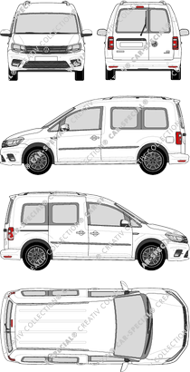 Volkswagen Caddy fourgon, 2015–2020 (VW_559)