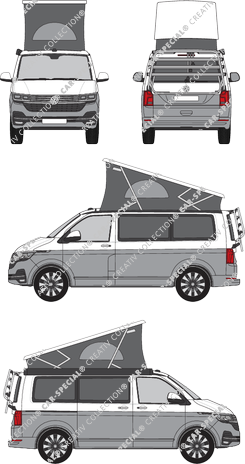 Volkswagen California toiture en pente