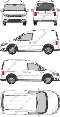 Volkswagen Caddy Alltrack, Kastenwagen, Heck verglast, Rear Flap, 2 Sliding Doors (2015)